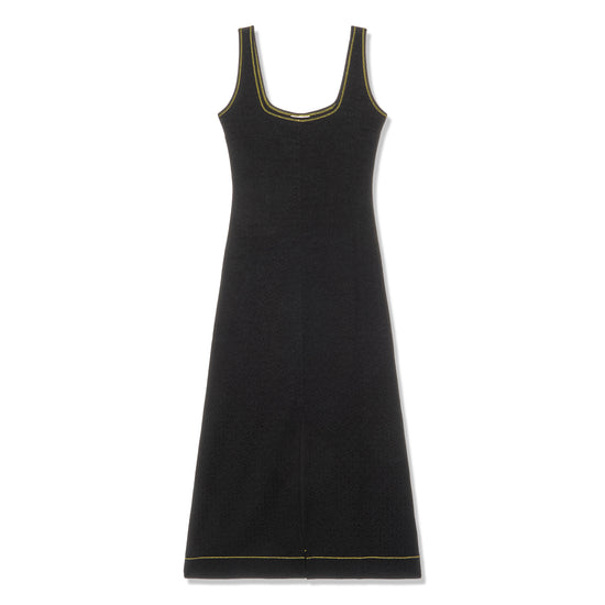 GANNI Jacquard Jersey Long Dress (Black)