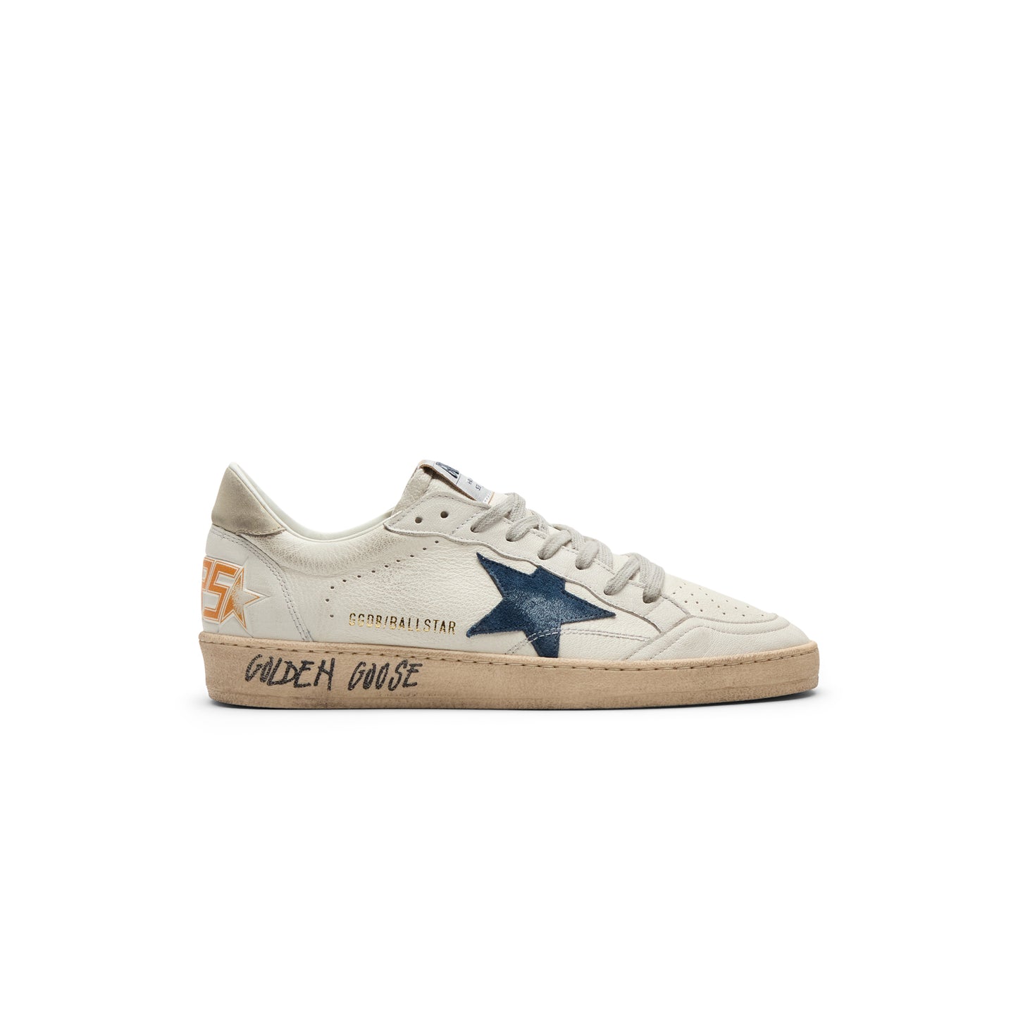 Golden Goose Ballstar Nappa Upper Toe And Spur (White/Blue/Ice)