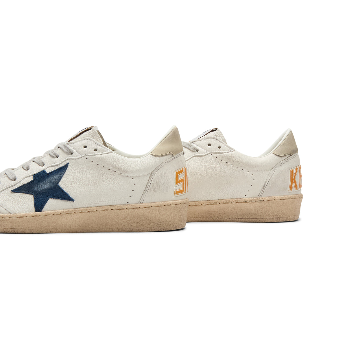 Golden Goose Ballstar Nappa Upper Toe And Spur (White/Blue/Ice)