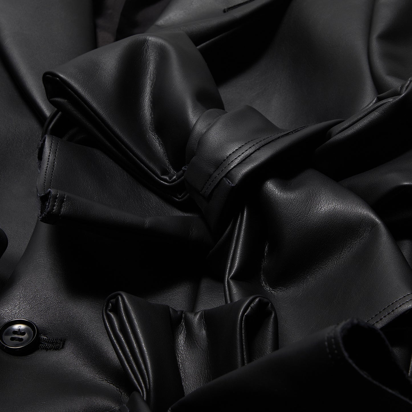Comme Des Garcons Bow Faux Leather Jacket (Black)