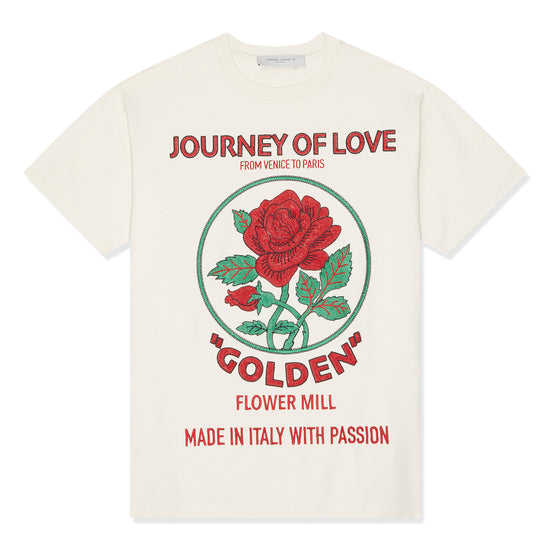 Golden Goose Journey T-Shirt  (Heritage White/Multicolor)