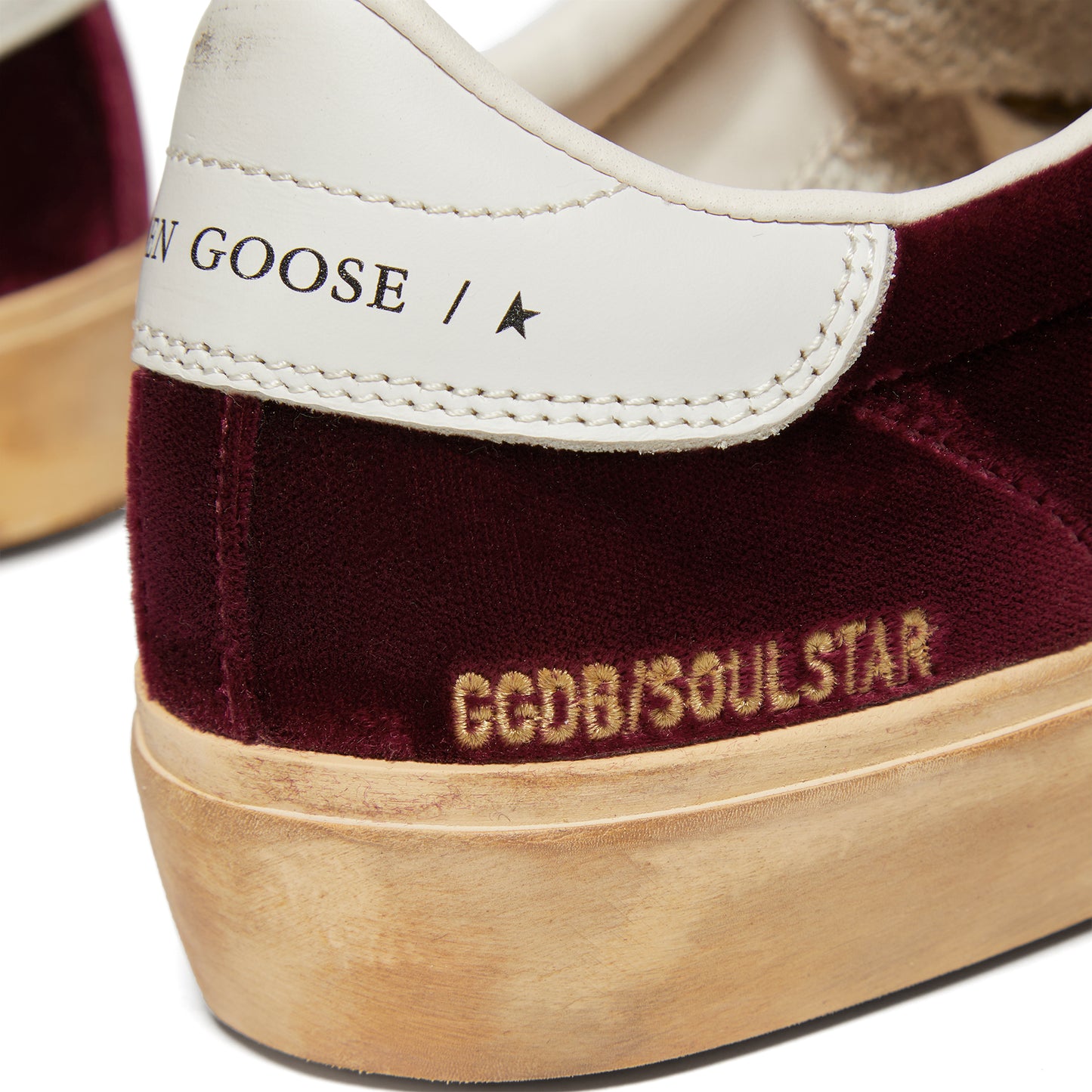 Golden Goose Womens Soul-Star Velvet (Bordeaux/Milk)