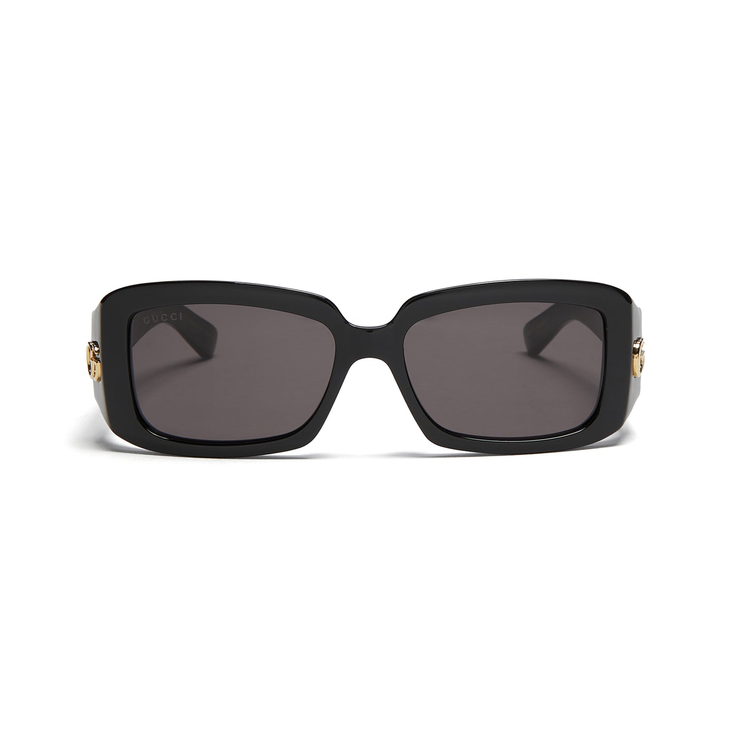 Gucci Rectangluar Frame Sunglasses (Black/Grey)