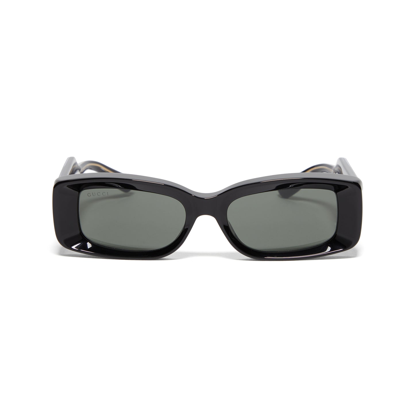 Gucci Rectangle Sunglasses (Black/Grey)