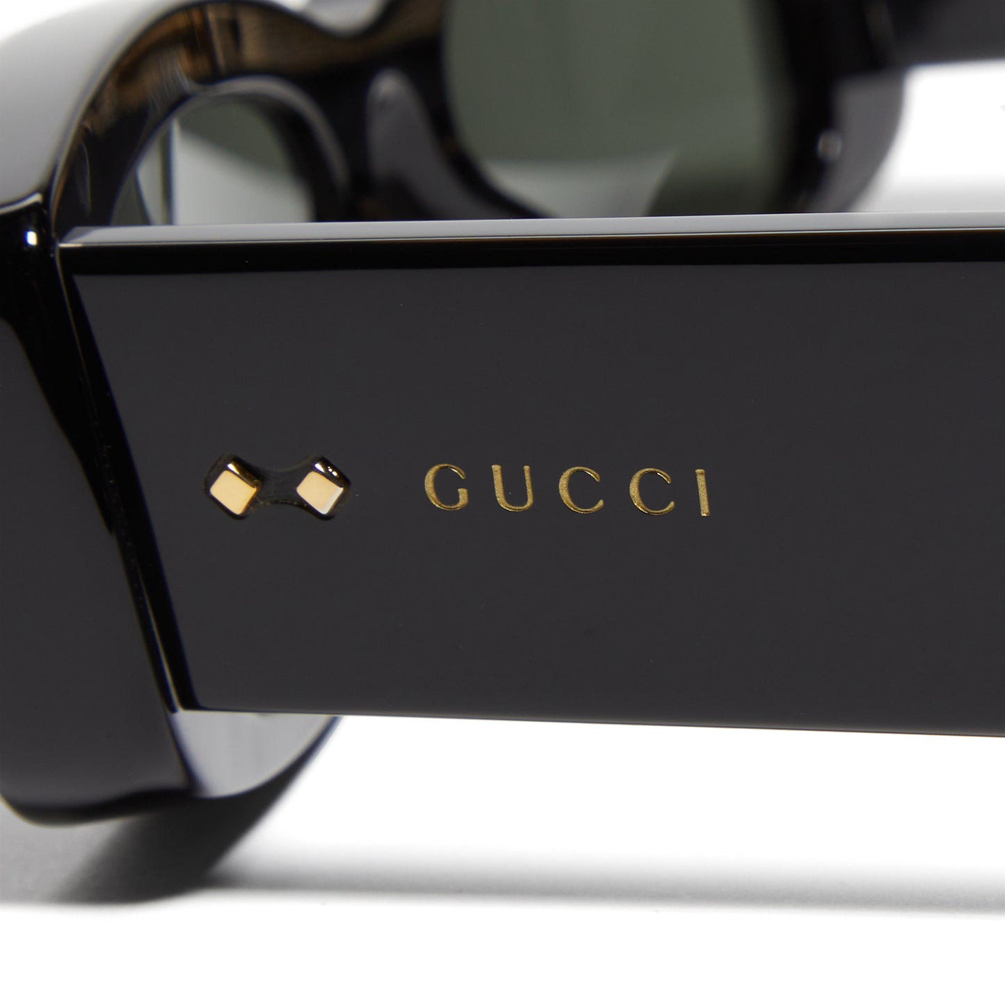 Gucci Rectangle Sunglasses (Black/Grey)