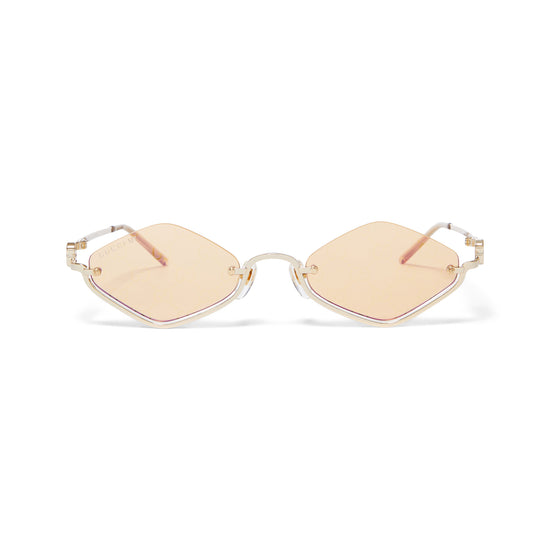 Gucci Geometric Frame Sunglasses (Gold/Yellow)