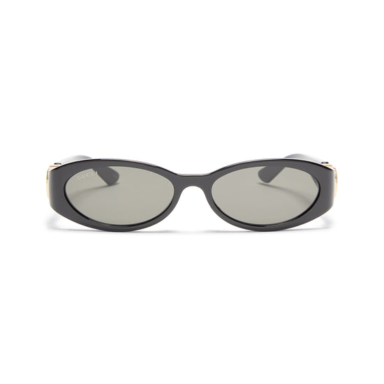 Gucci Round Sunglasses (Black/Grey)