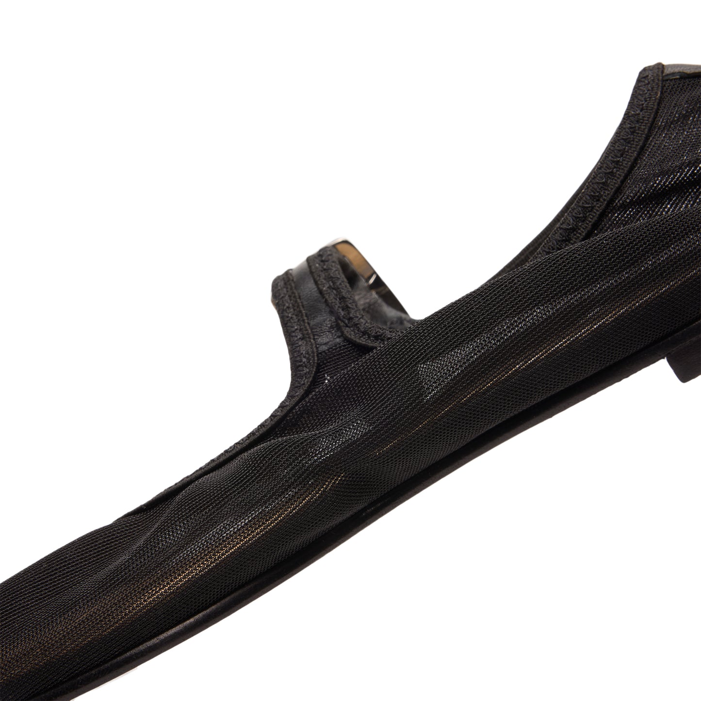 SANDY LIANG Mary Jane Mesh Ballerina Flats (Black)