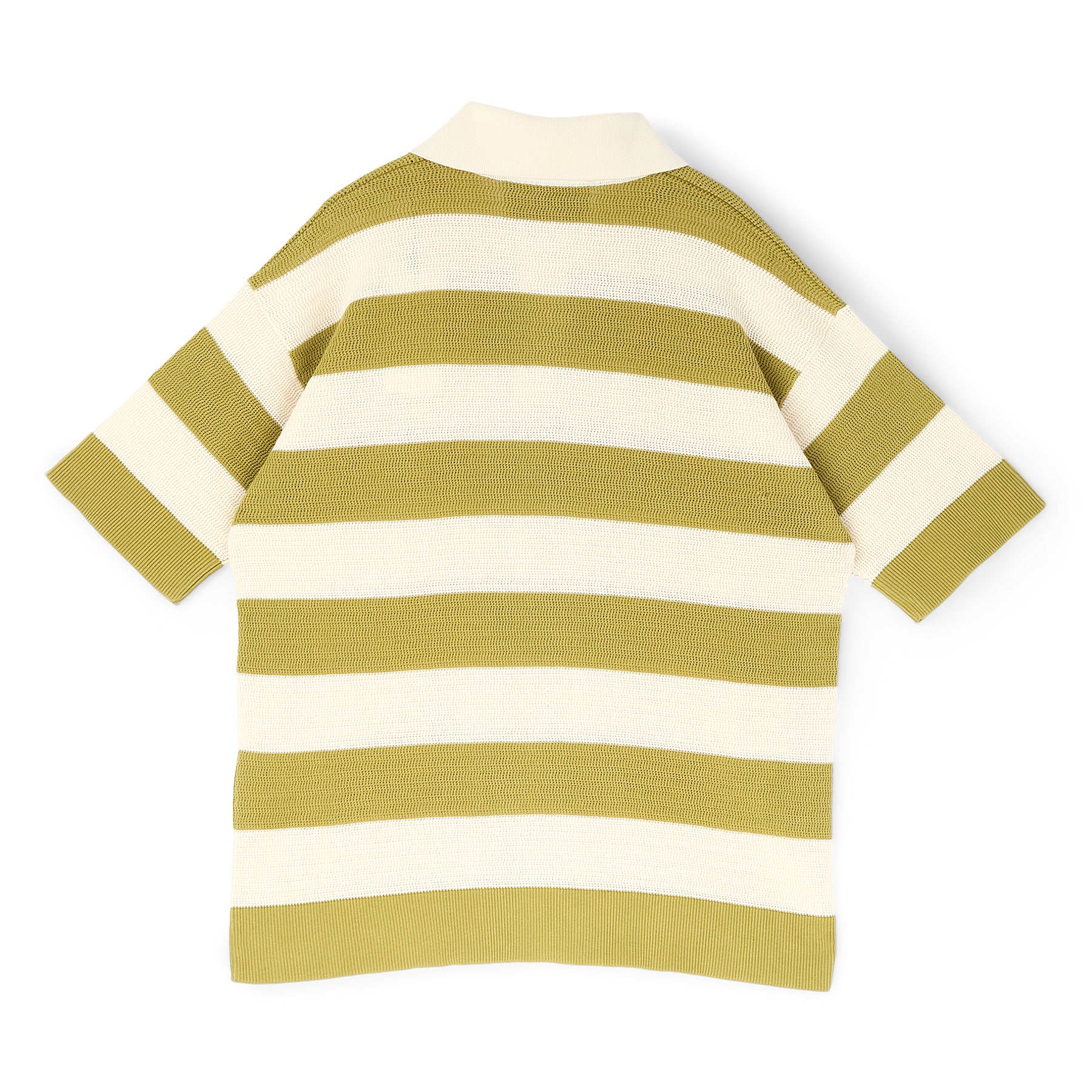 AMI Short Sleeves Polo With AMI De Coeur Patch (Blanc creme/Matcha)
