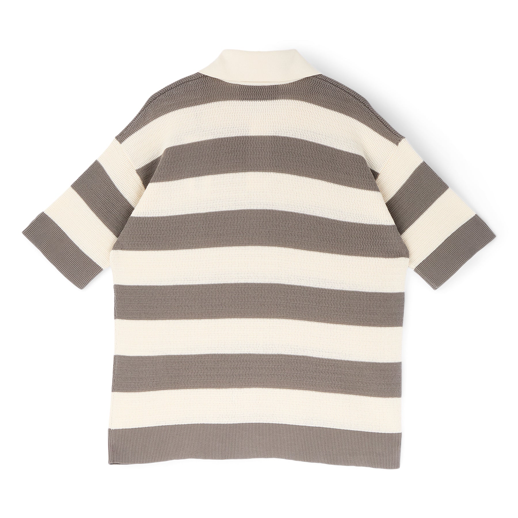 AMI Short Sleeves Polo With AMI De Coeur Patch (Blanc creme/Carbone)