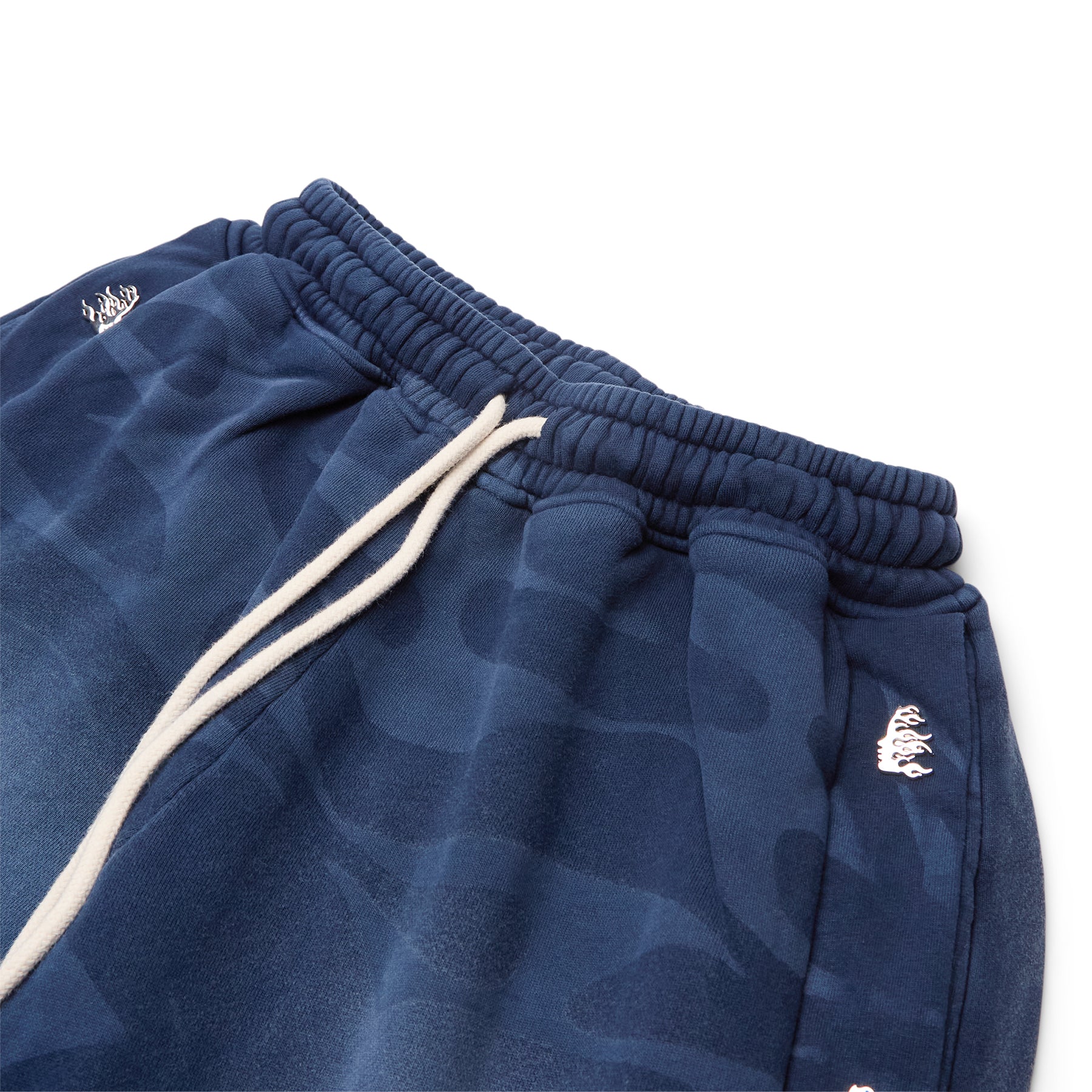 Hellstar Snap Sweatpants W/ Flame (Black)