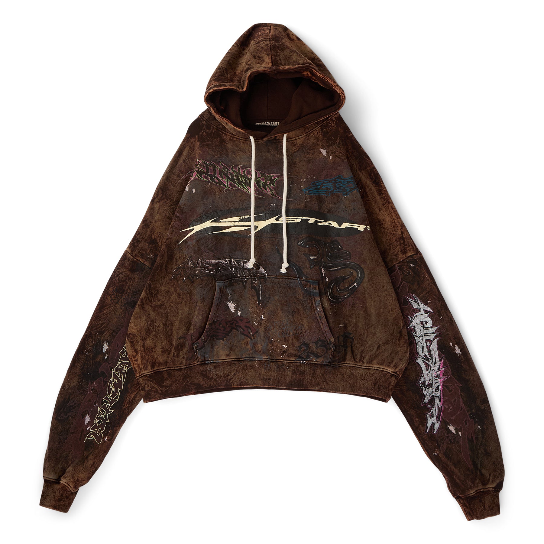 Hellstar H-Star Graffiti Hoodie (Brown)