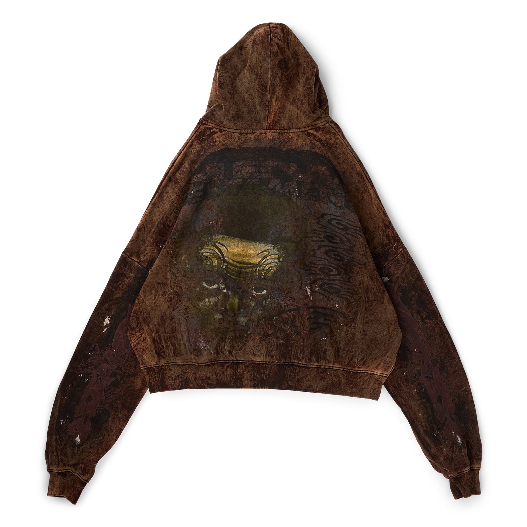 Hellstar H-Star Graffiti Hoodie (Brown)