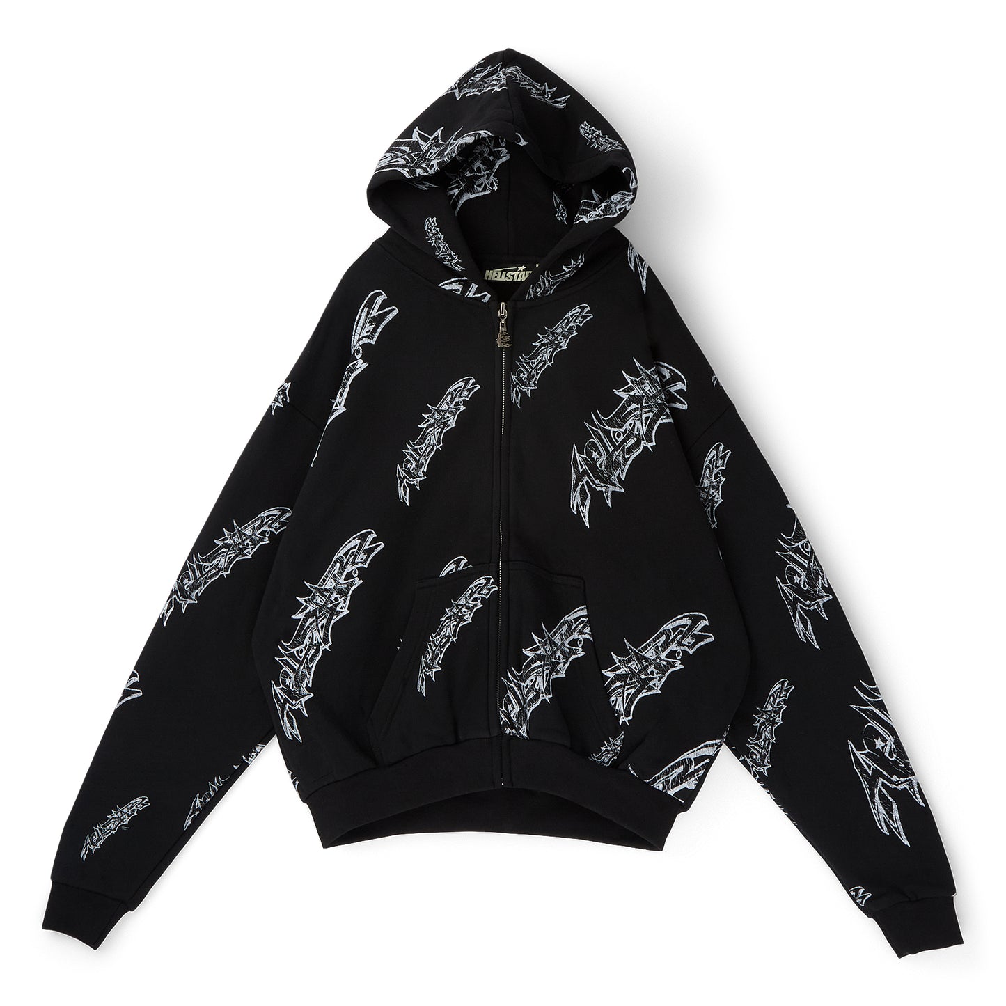 Hellstar Roll Print Graffiti Zip Up (Black)