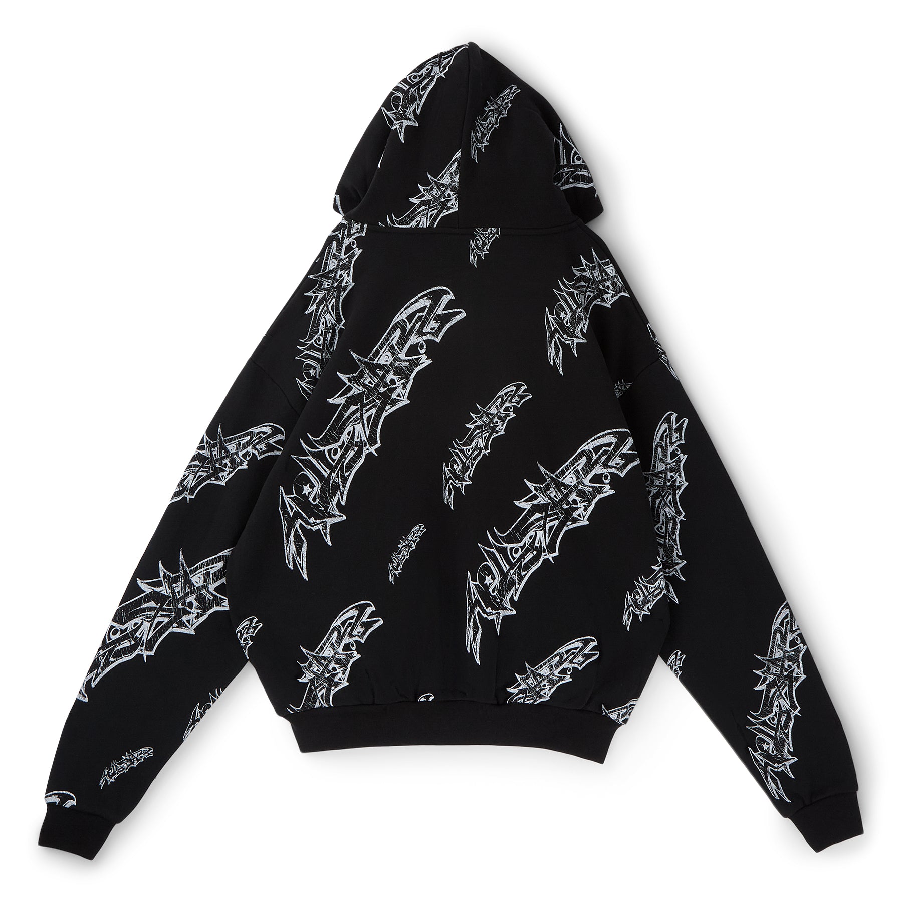 Hellstar Roll Print Graffiti Zip Up (Black)