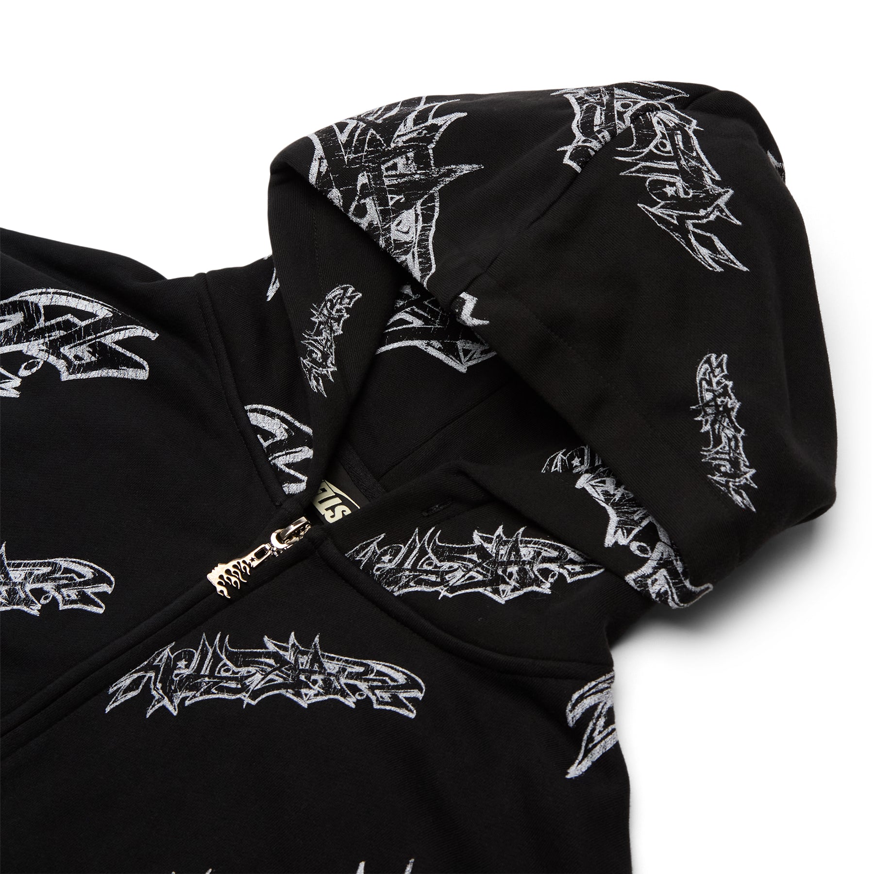 Hellstar Roll Print Graffiti Zip Up (Black)
