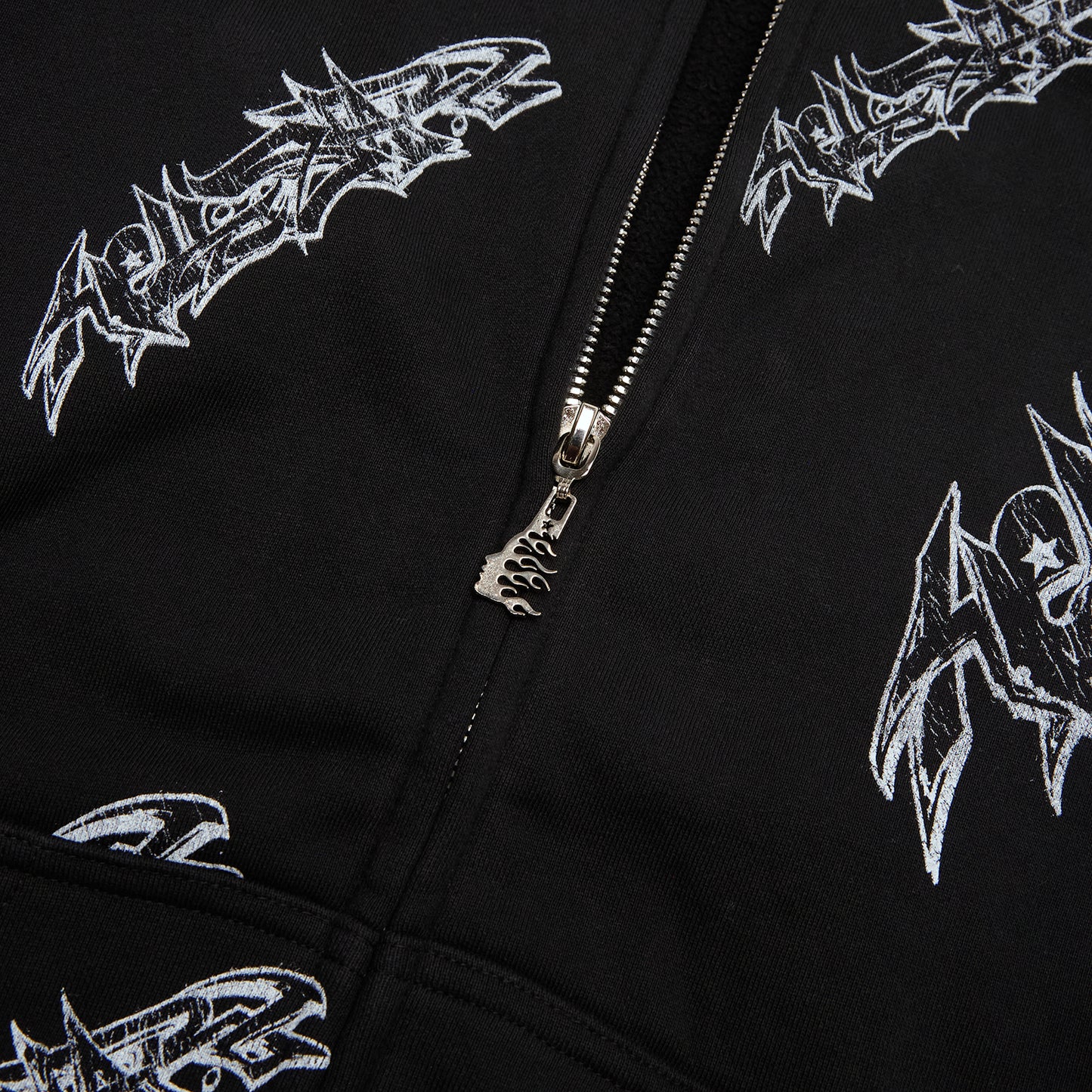 Hellstar Roll Print Graffiti Zip Up (Black)