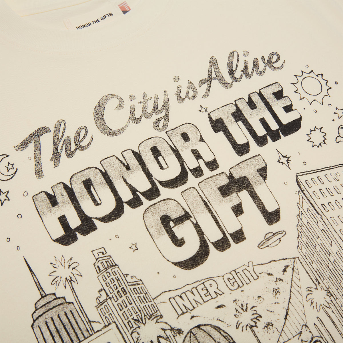 Honor The Gift The City Is Alive Tee (Bone)