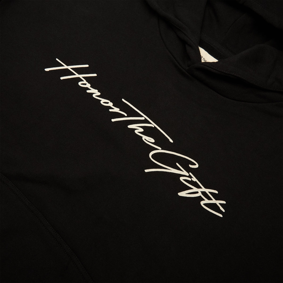 Honor The Gift Script Hoodie (Black)