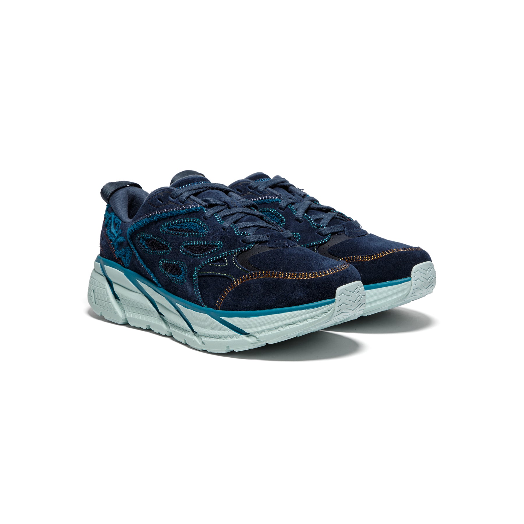 Hoka Clifton L Embroidery (OUTER SPACE / BLUE CORAL)