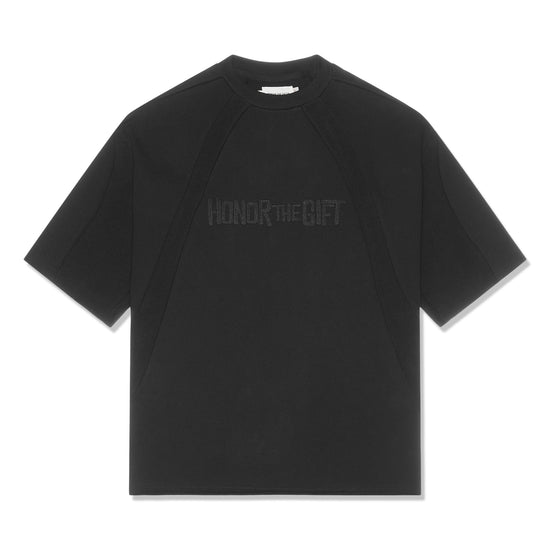 Honor The Gift Short Sleeve Panel Terry Jumper (Black)