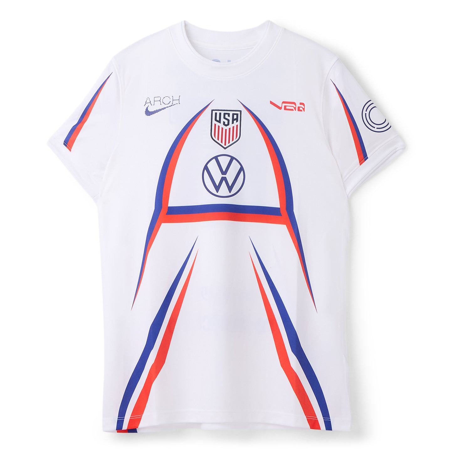 Nike x USA x VAA Women's Short-Sleeve Soccer Top (White/Deep Royal Blue)