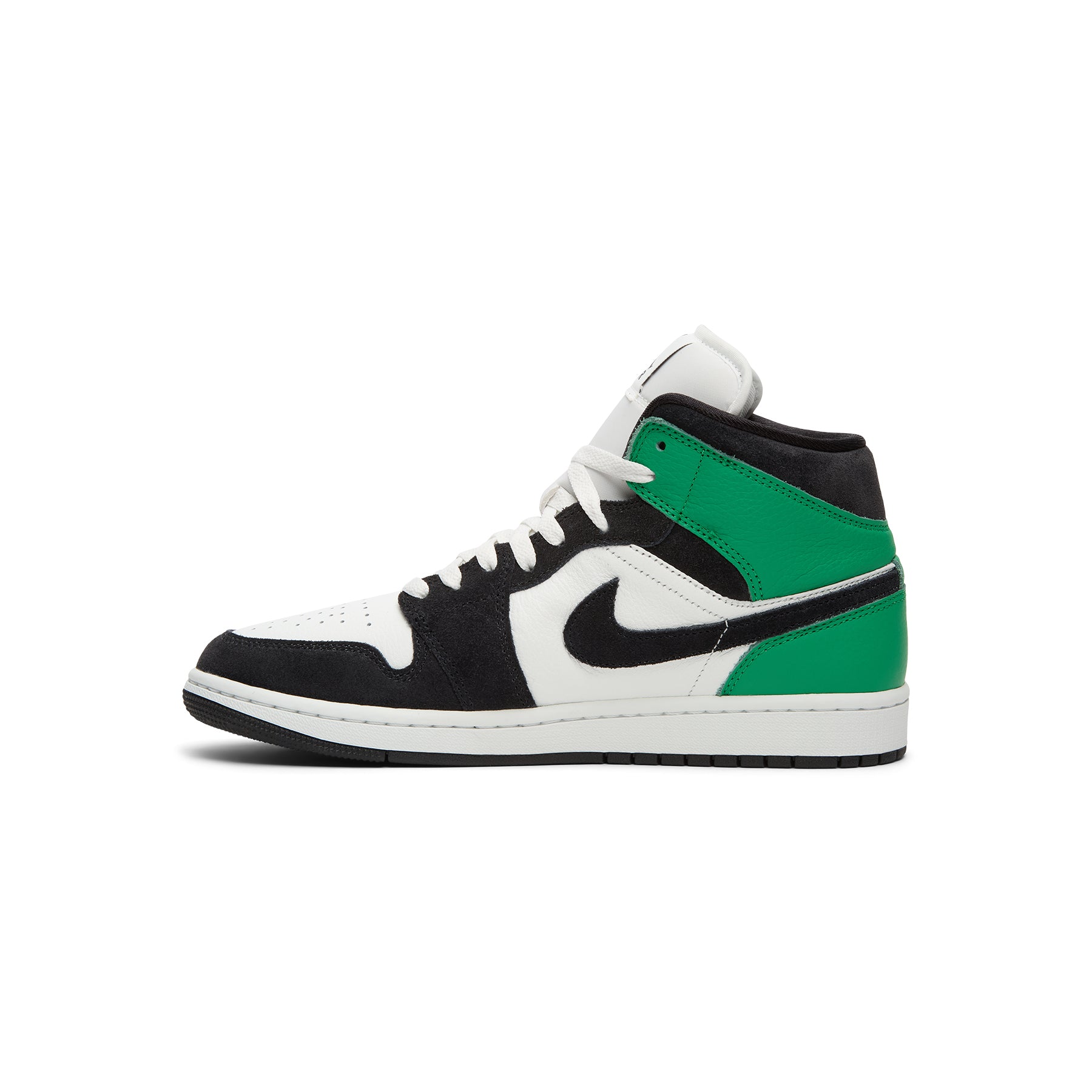 Air Jordan 1 Mid SE (Summit White/Black-Lucky Green) – CNCPTS
