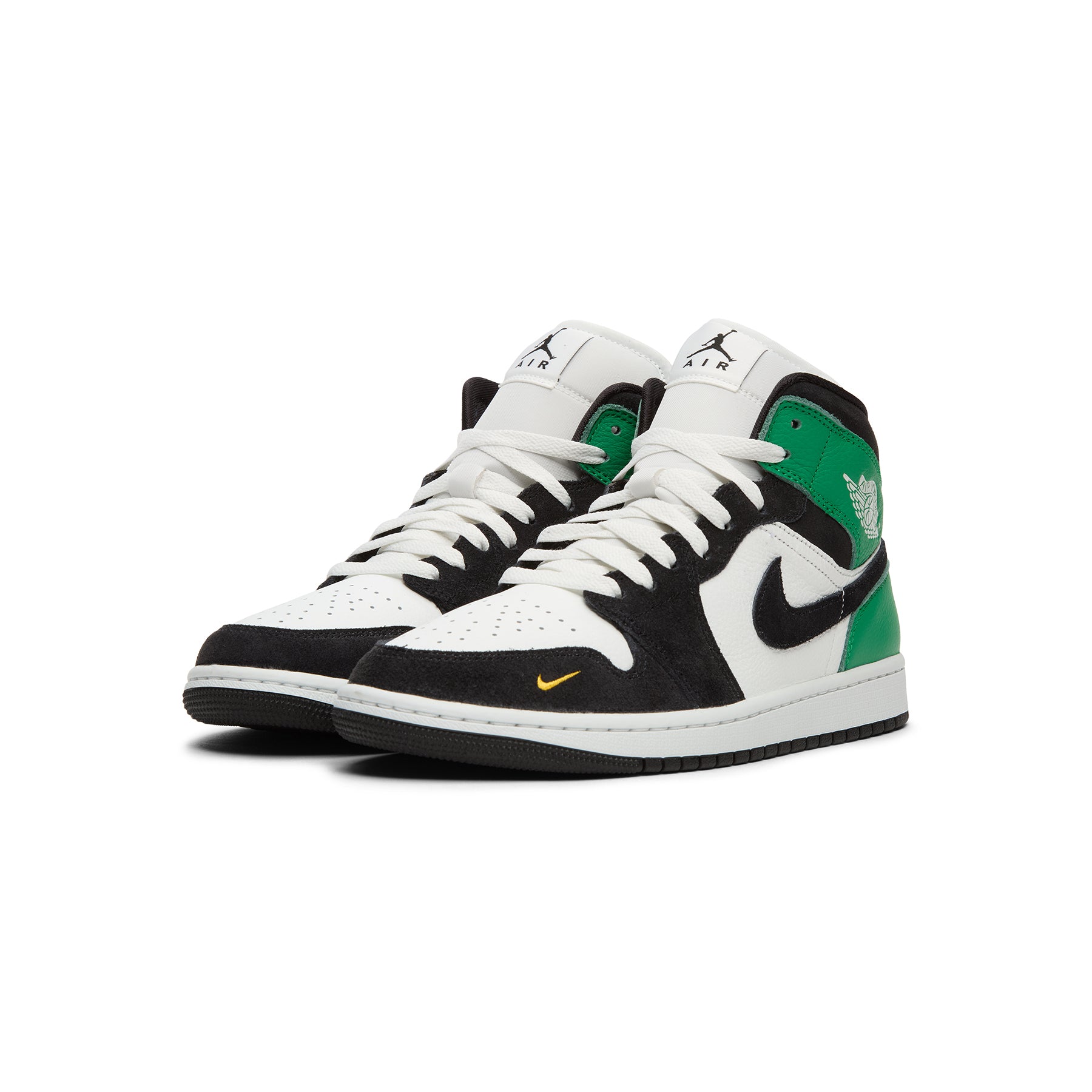 Air Jordan 1 Mid SE (Summit White/Black-Lucky Green) – CNCPTS