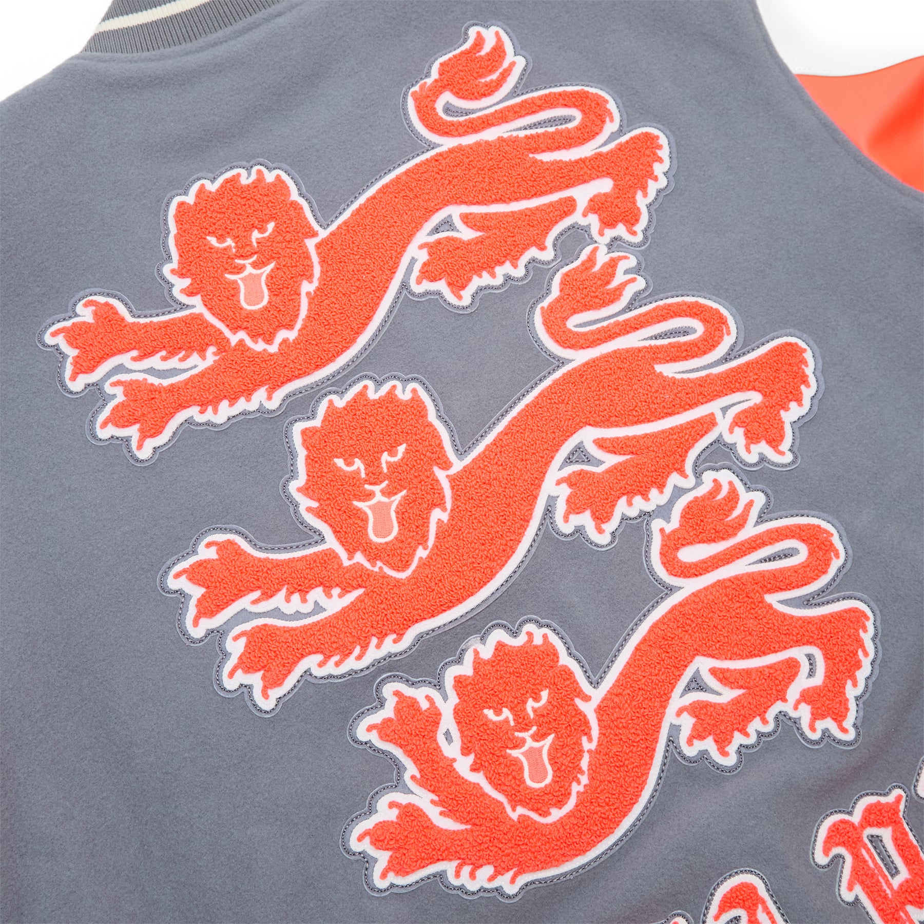 Nike x England x Palace Varsity Jacket (Cool Grey/White/Bright Crimson)