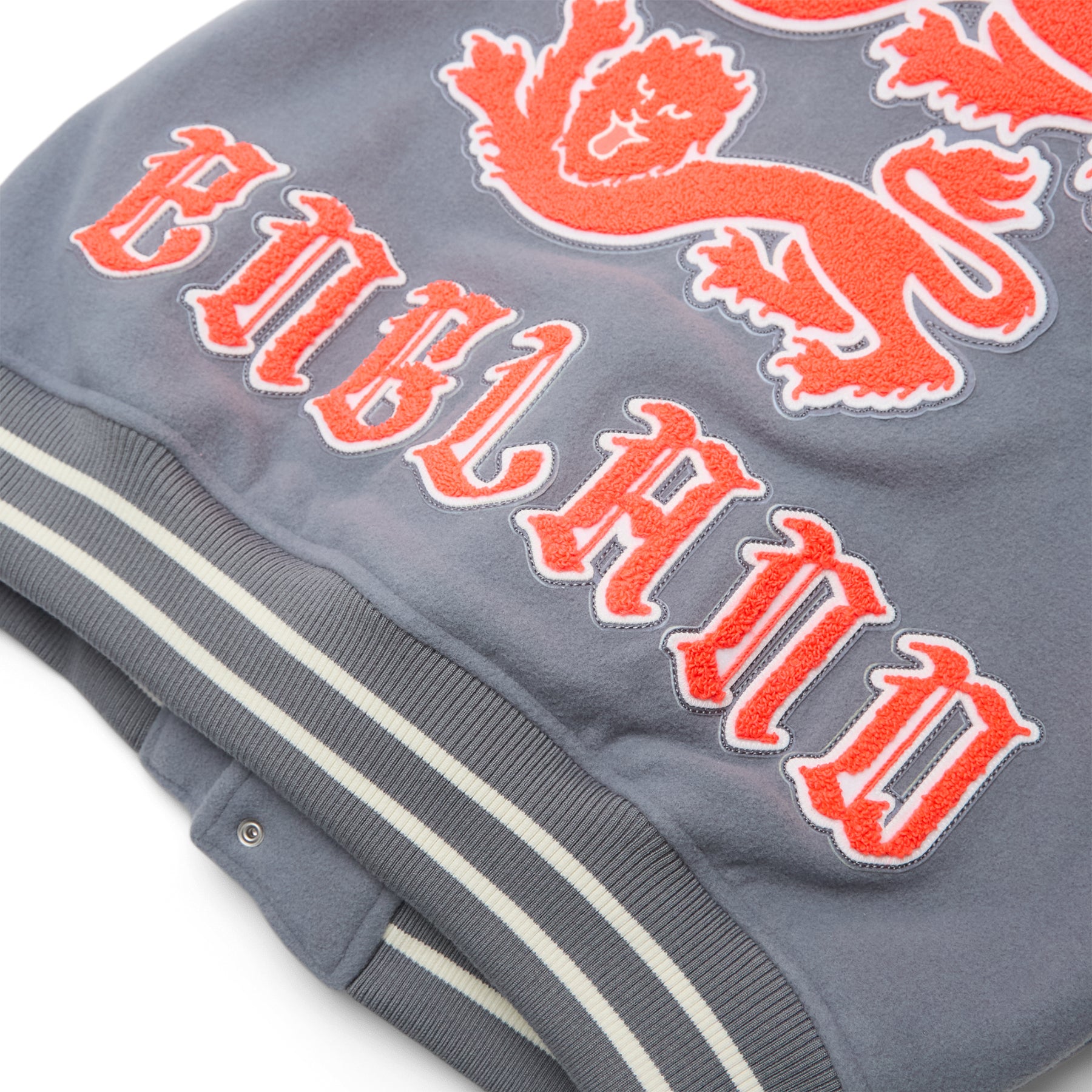 Nike x England x Palace Varsity Jacket (Cool Grey/White/Bright Crimson)