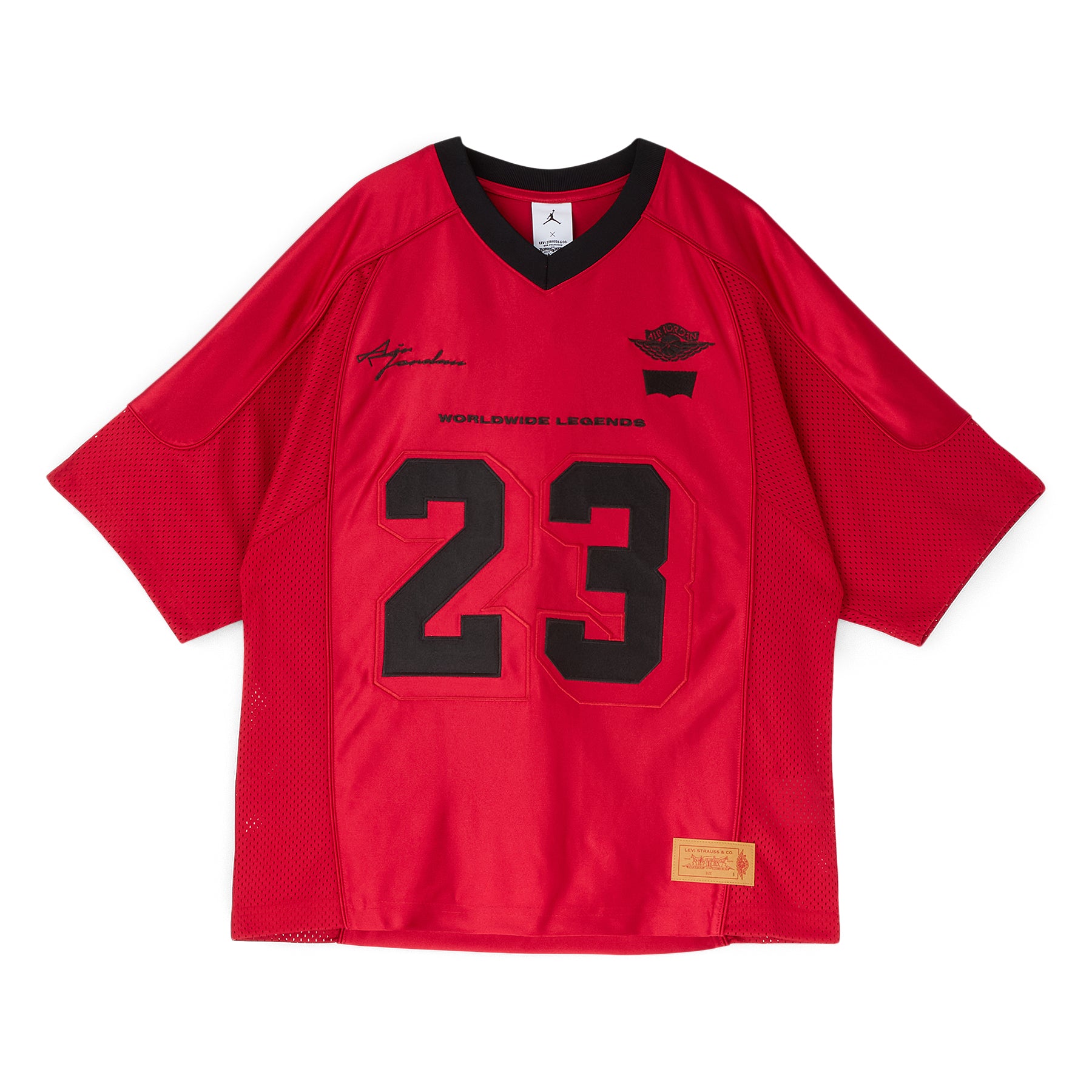 Air Jordan x Levi's Jersey (Gym Red/Black/Pale Ivory/Black)