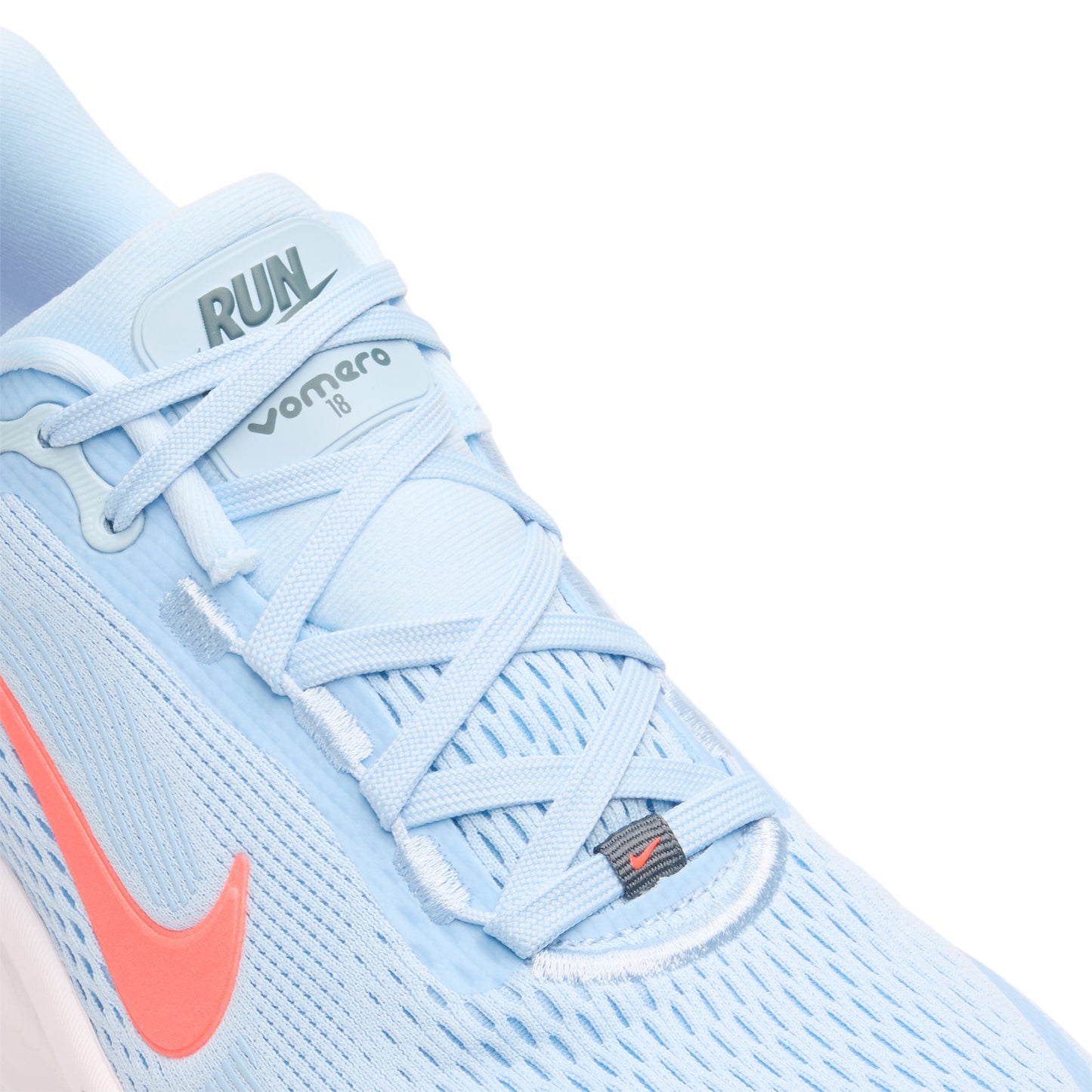 Nike Vomero 18 (Ice Blue/Bright Crimson-White-Blue Fox)