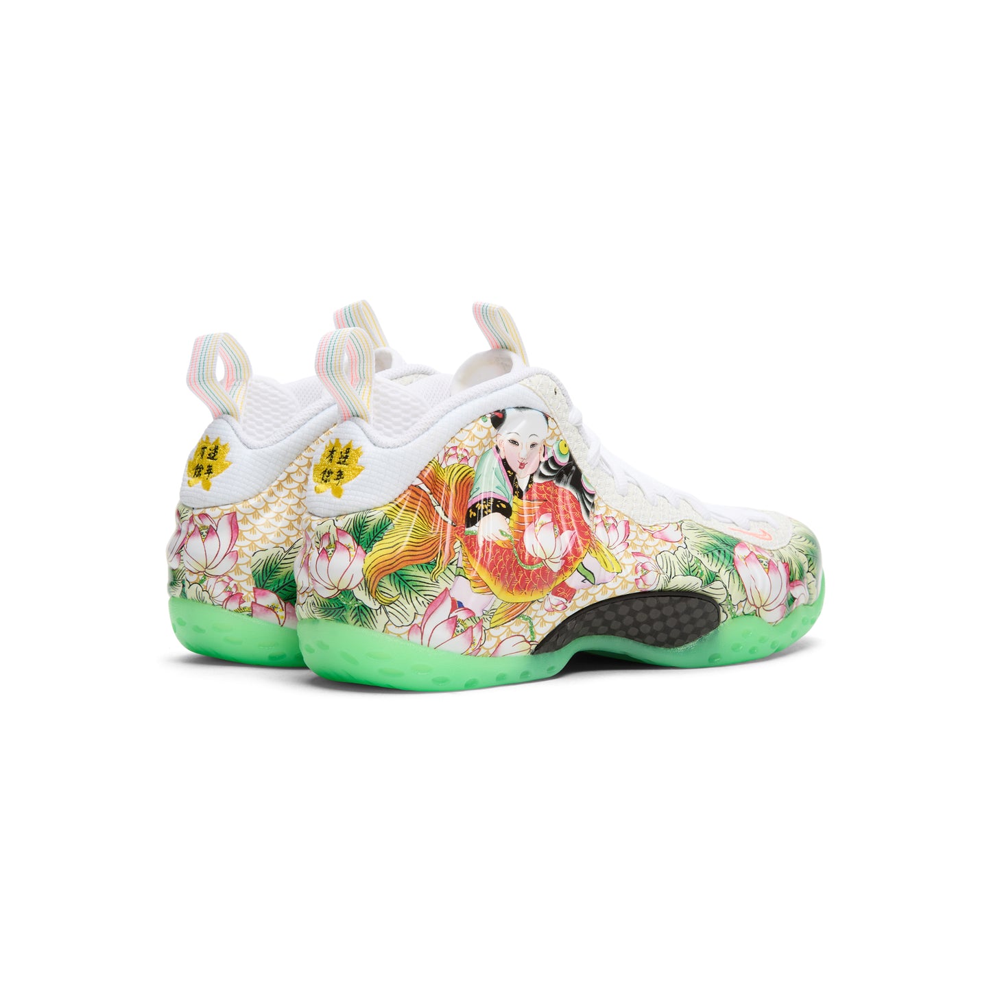 Nike Air Foamposite One Premium (White/Lt Poison Green-Black-Lava Glow)