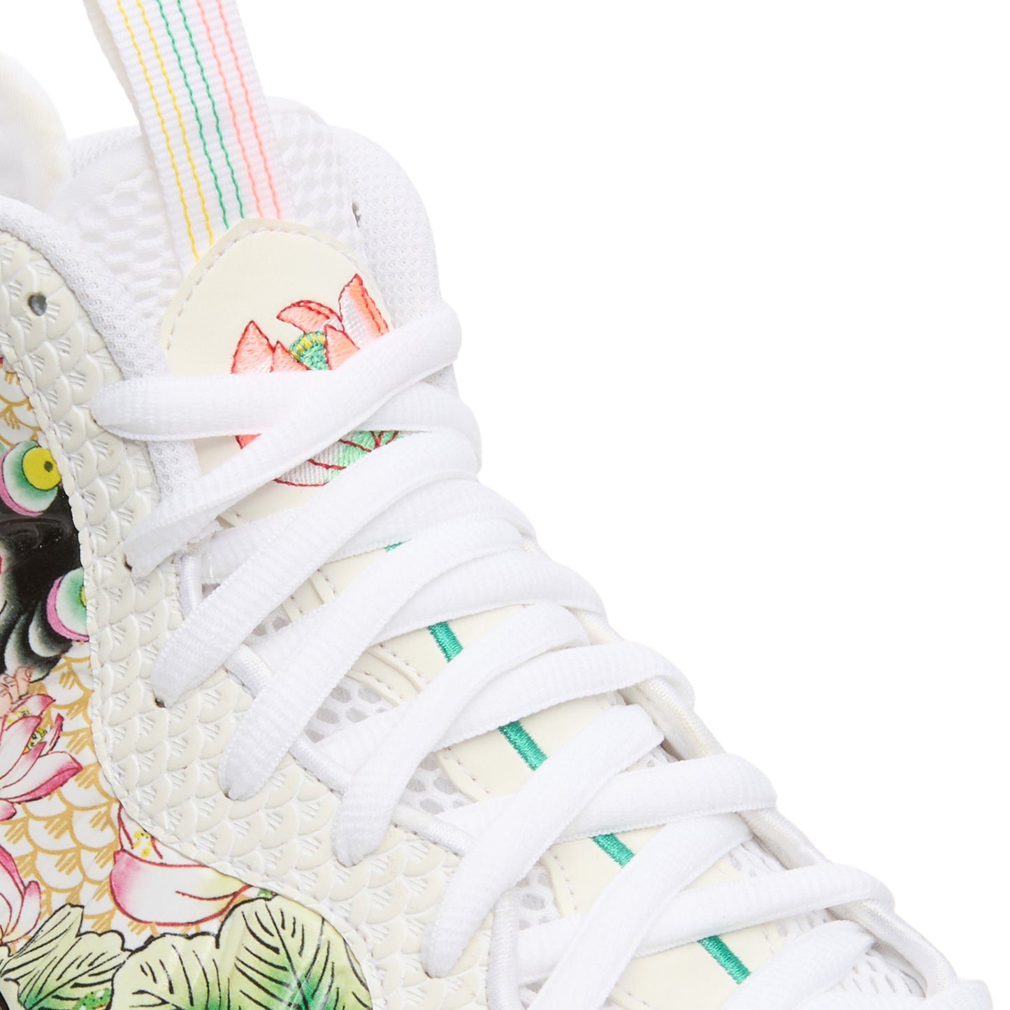 Nike Air Foamposite One Premium (White/Lt Poison Green-Black-Lava Glow)