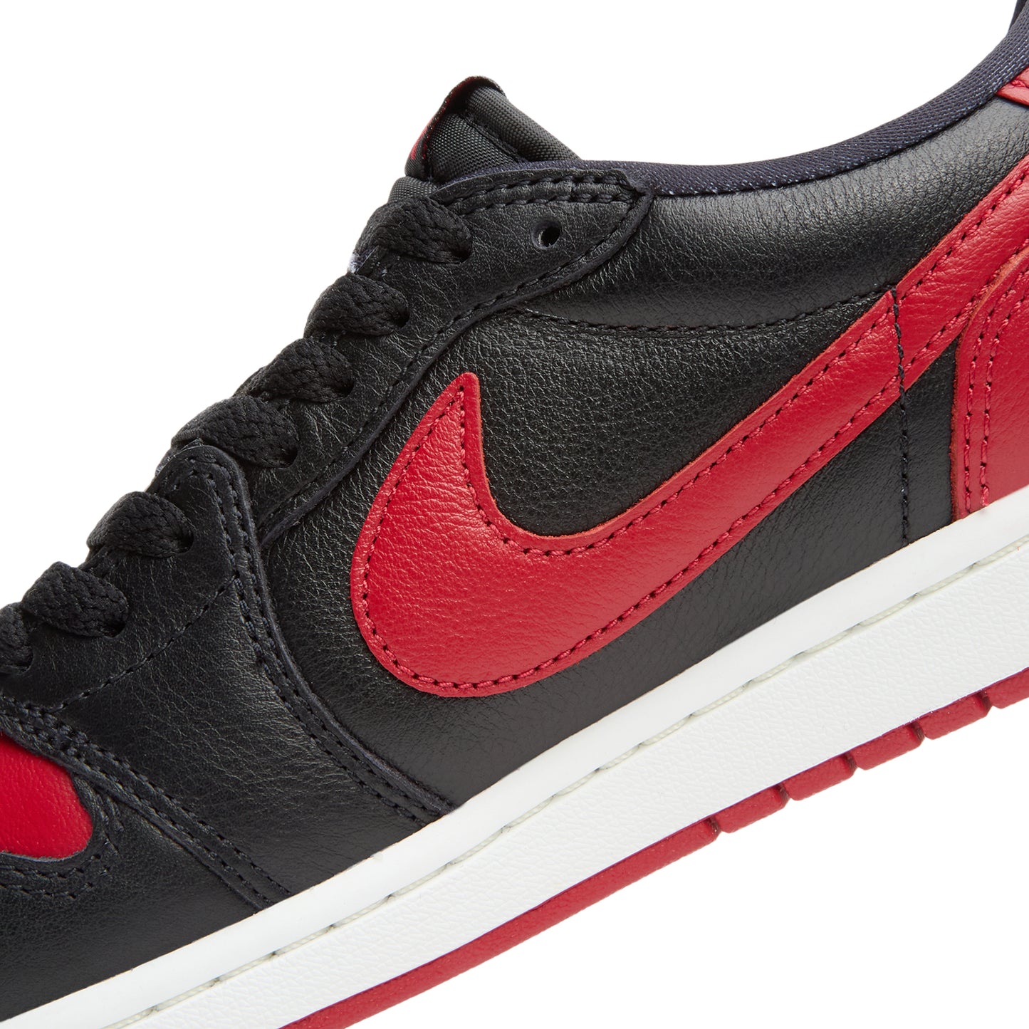 Air Jordan 1 Retro Low OG "Banned" (GS) (Black/Black-Varsity Red-Summit White)