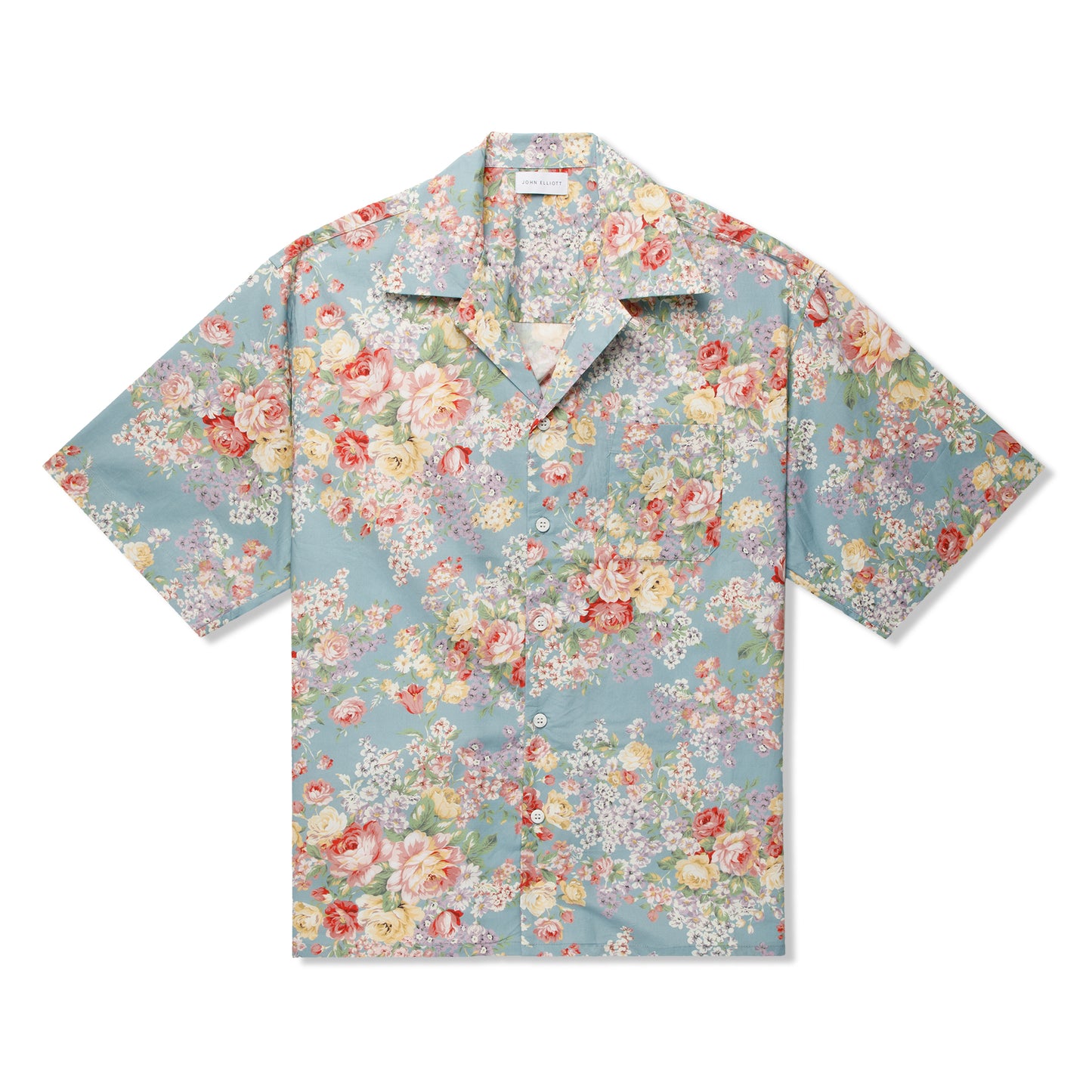 John Elliott Camp Shirt (Blue Tuscan Floral)
