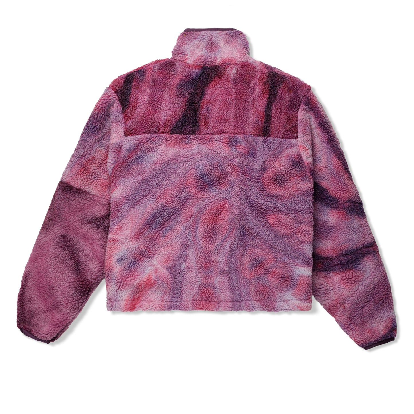 John Elliott Womens Patchwork Tie Dye Polar Fleece Zip Up (Cosmos Prism)