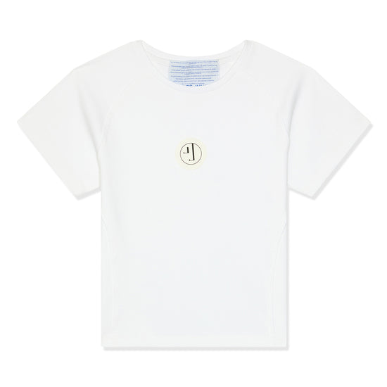 Jungles Ribbed Fitted Raglan Tee (White)