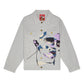 KidSuper Face Embroidered Denim Jacket (Grey)