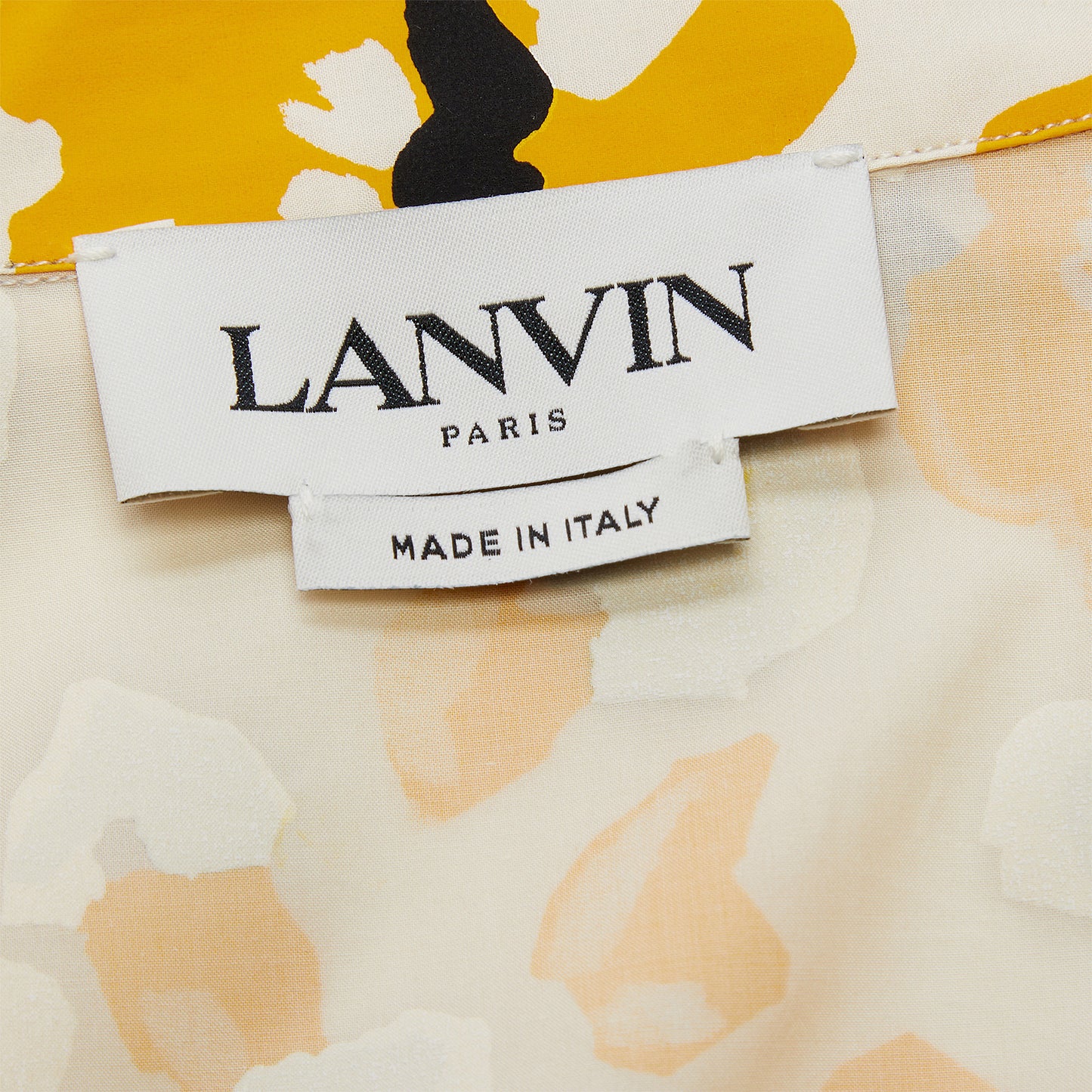 Lanvin Printed Bowling Shirt (Ecru/Black)