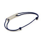 Le Gramme 1.7G Sterling Silver Navy Cord Bracelet (Navy)