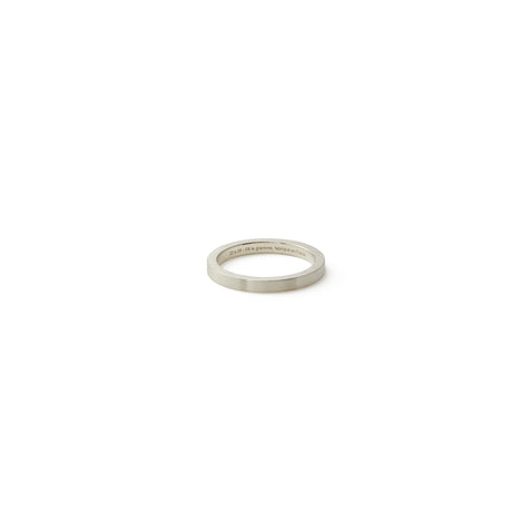 Le Gramme 3g Brushed Sterling Silver Ribbon Ring (Silver Slick)