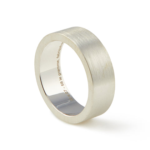 Le Gramme 9g Brushed Sterling Silver Ribbon Ring (Silver Slick)