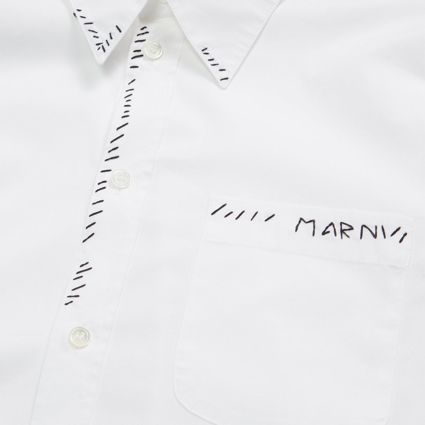 MARNI Womens Bio Poplin Shirt (Lily White)