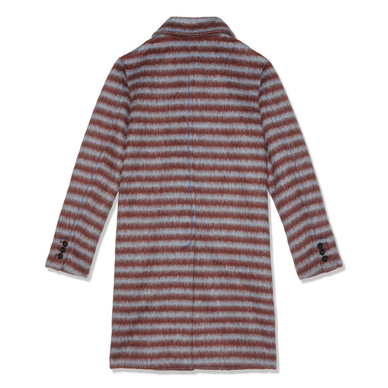 MARNI Stripes Wool Coat (Burgundy)
