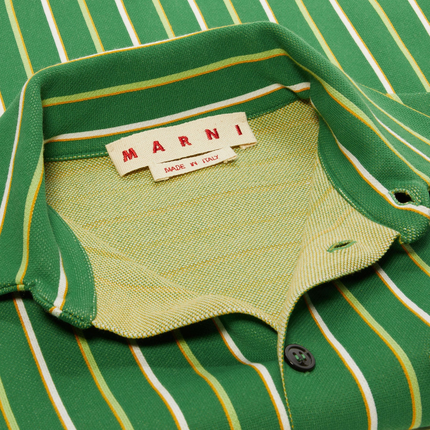 MARNI Striped Techno Knit Shirt (Sea Green)