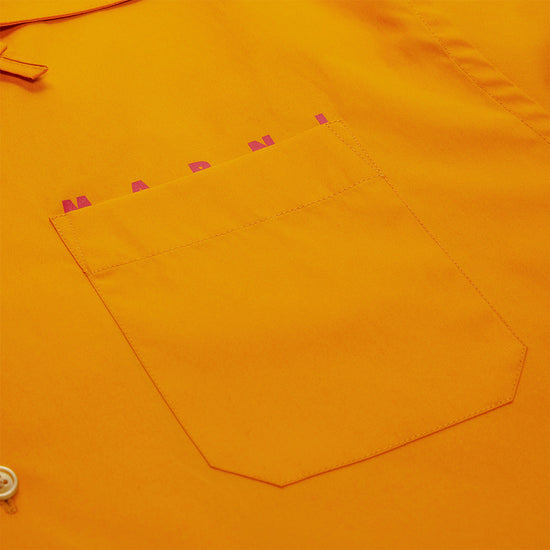 MARNI Logo Print Bowling Shirt (Light Orange)