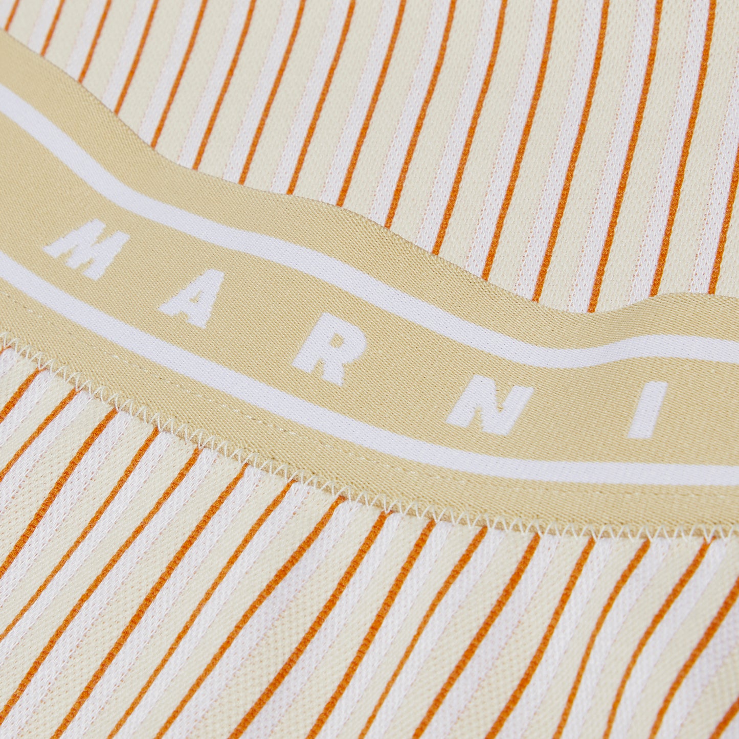 MARNI Striped Logo Band Skirt (Swan)