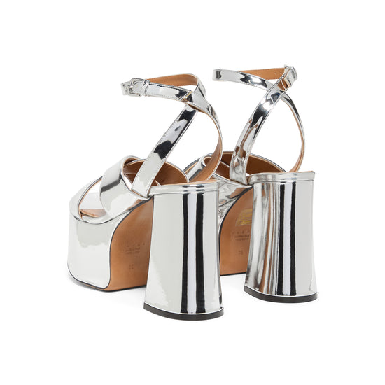 MARNI Criss Cross Platform Sandals (Silver)