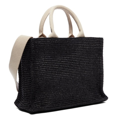 MARNI Shopping Bag (Black/Natural)